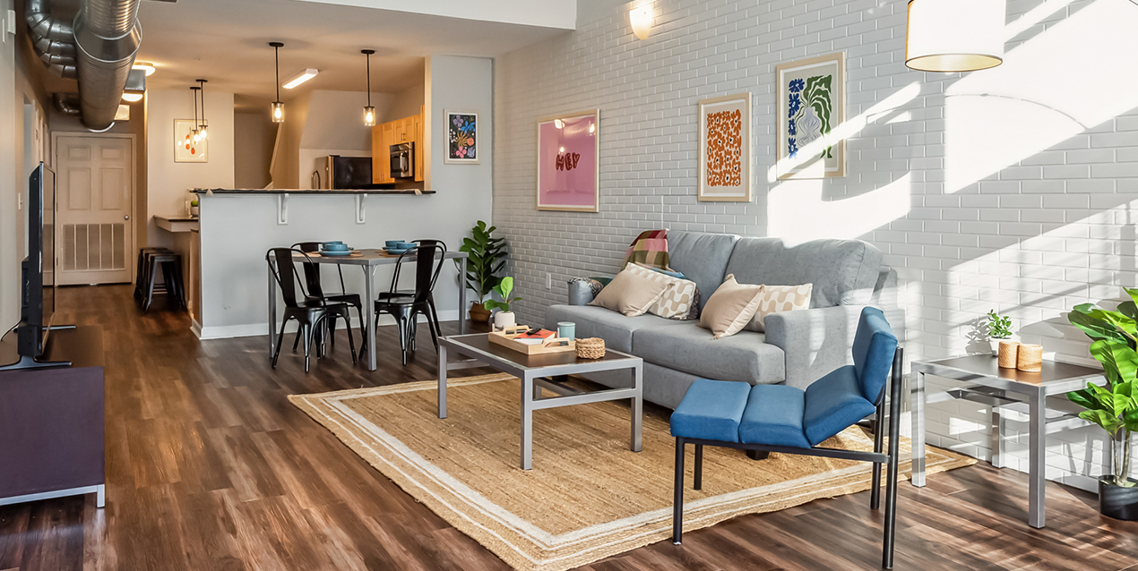 furnished living room
