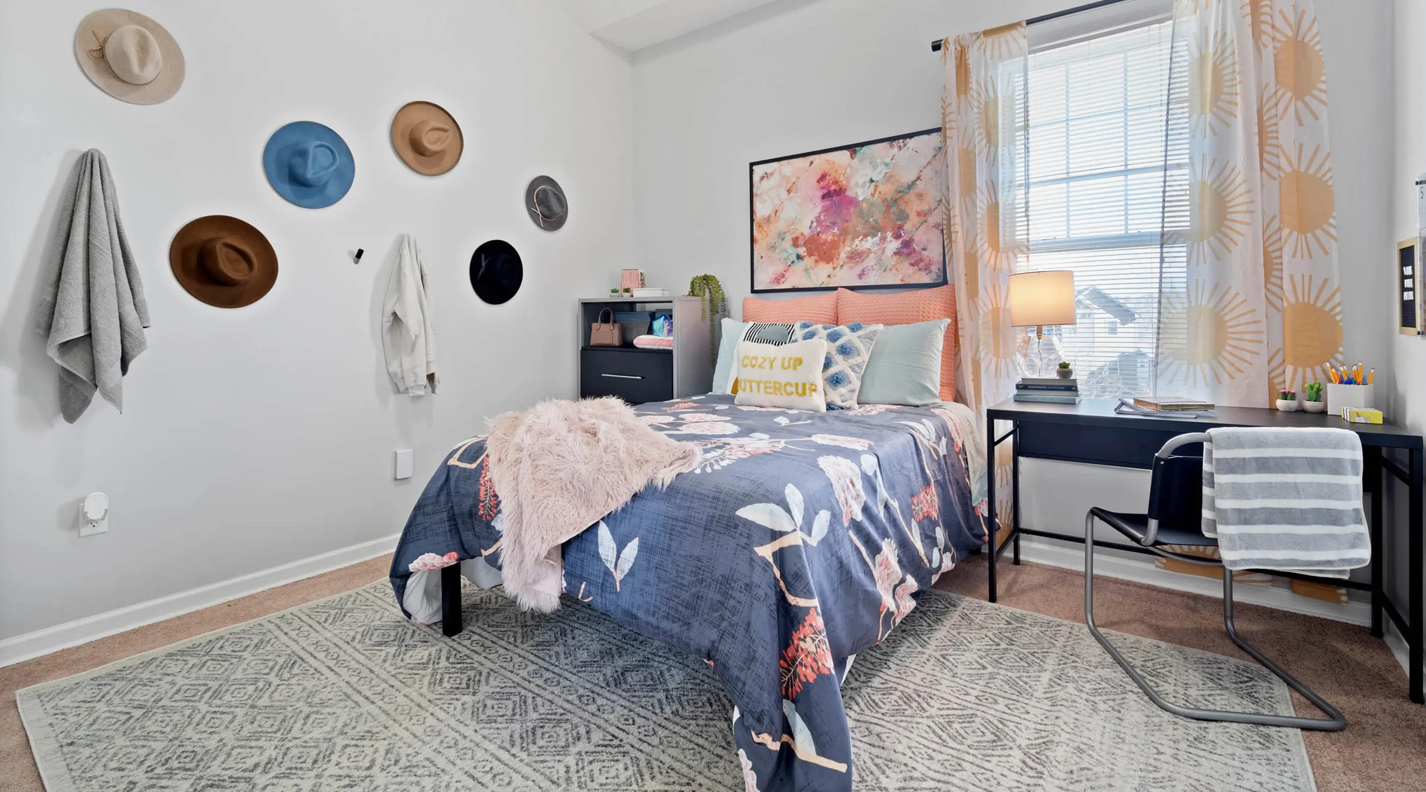 a furnished bedroom